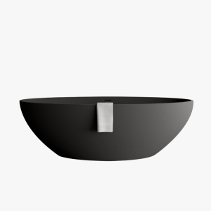 black oval stone resin bathtub