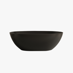 black ellipse stone resin bathtub