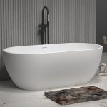 ovale Badewanne aus Steinharz 3