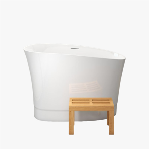 oval stone resin soaking bathtub