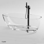 crystal color egg shaped clear resin bathtub