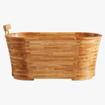 baignoire ovale en bois