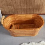 ovale badewanne aus holz