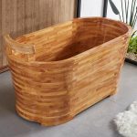 baignoire ovale en bois