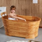 baignoire ovale en bois