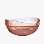 baignoire en résine transparente ronde rose