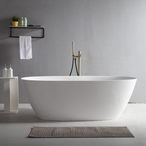 oval stone resin bathtub