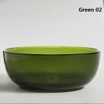 green round transparent resin bathtub