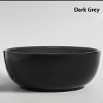 dark grey round transparent resin bathtub