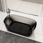 transparent resin bathtub grey color