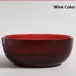 wine color round transparent bathtub