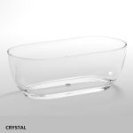 oval transparent bathtub crystal color