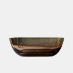 oval transparent resin bathtub brown color