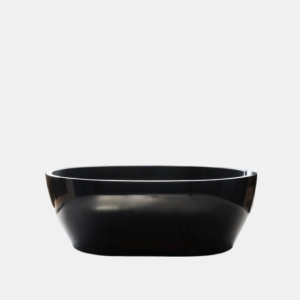 oval black granite bathtub