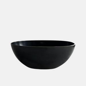 black oval stone resin bathtub