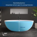 extra wide white oval stone resin bathtub