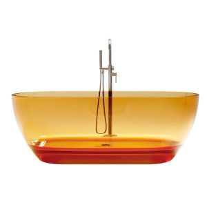 baignoire ovale transparente couleur orange