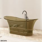 modern style transparent resin bathtub