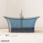 modern style transparent resin bathtub