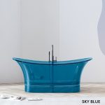 baignoire moderne en résine transparente